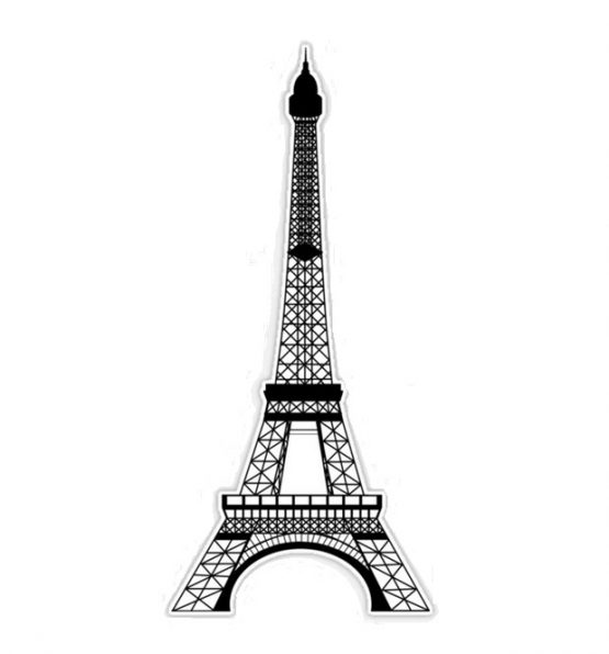 Eiffel Tower black paris sticker