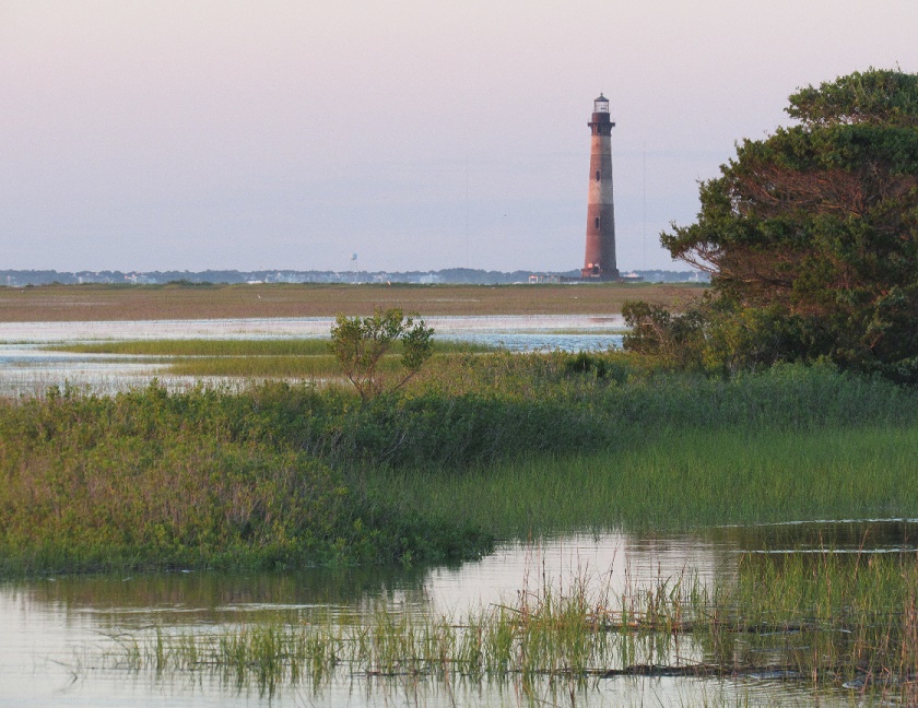 Folly Beach Lighthouse from Coastal Marsh low res