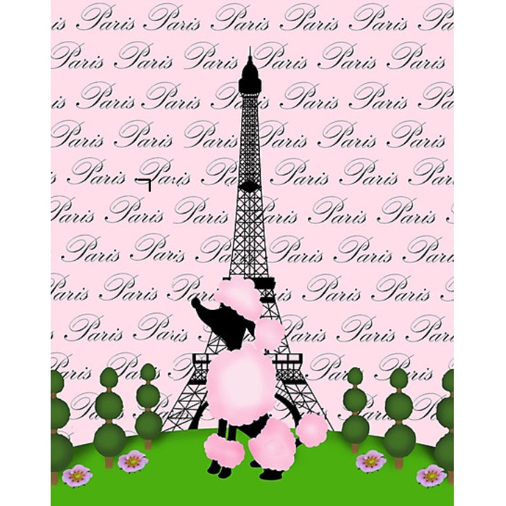 Pink Paris Eiffel Tower Decor Wall Art Nursery Print 8 X 10