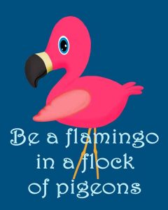 be-a-flamingo-in-a-flock-of-pigeons-blue-wall-art-print-autism-awareness-2
