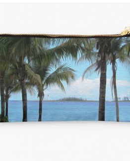 nassau bahamas beach painting themed makeup bag 1