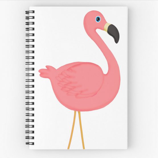 pink flamingo spiral notebook journal tropical beach vacation