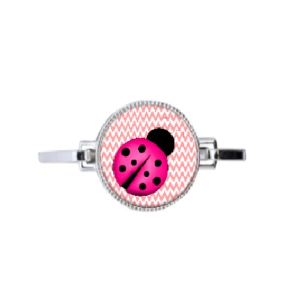 pink ladybug bracelet jewelry silve tone