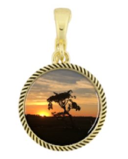 sunset folly beach marsh sc necklace charm coastal jewelry