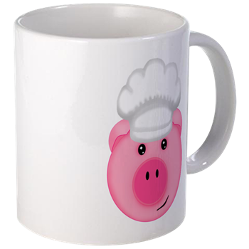 pig chef coffee mug kitchen decor baker