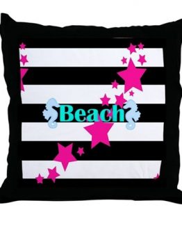 pink beach teal pillow modern home decor bedding